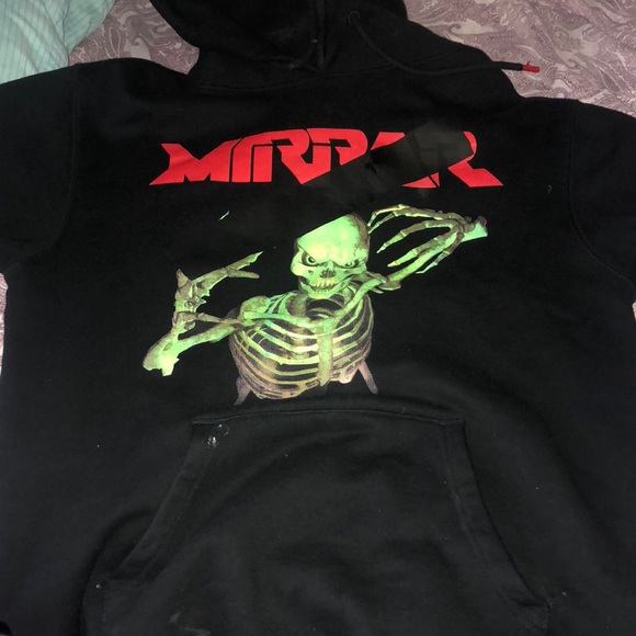 off white skull mirror hoodie